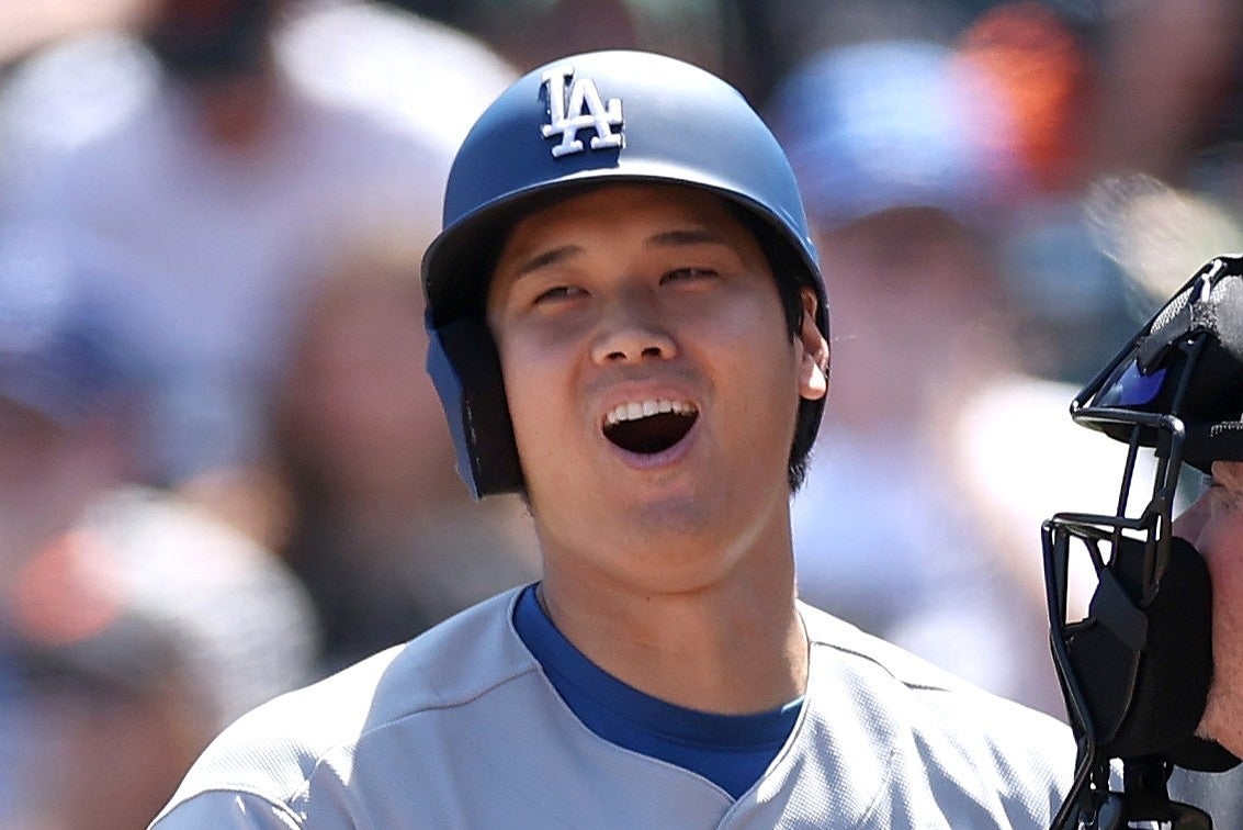 26打席ぶりのヒットを放った大谷。(C)Getty Images