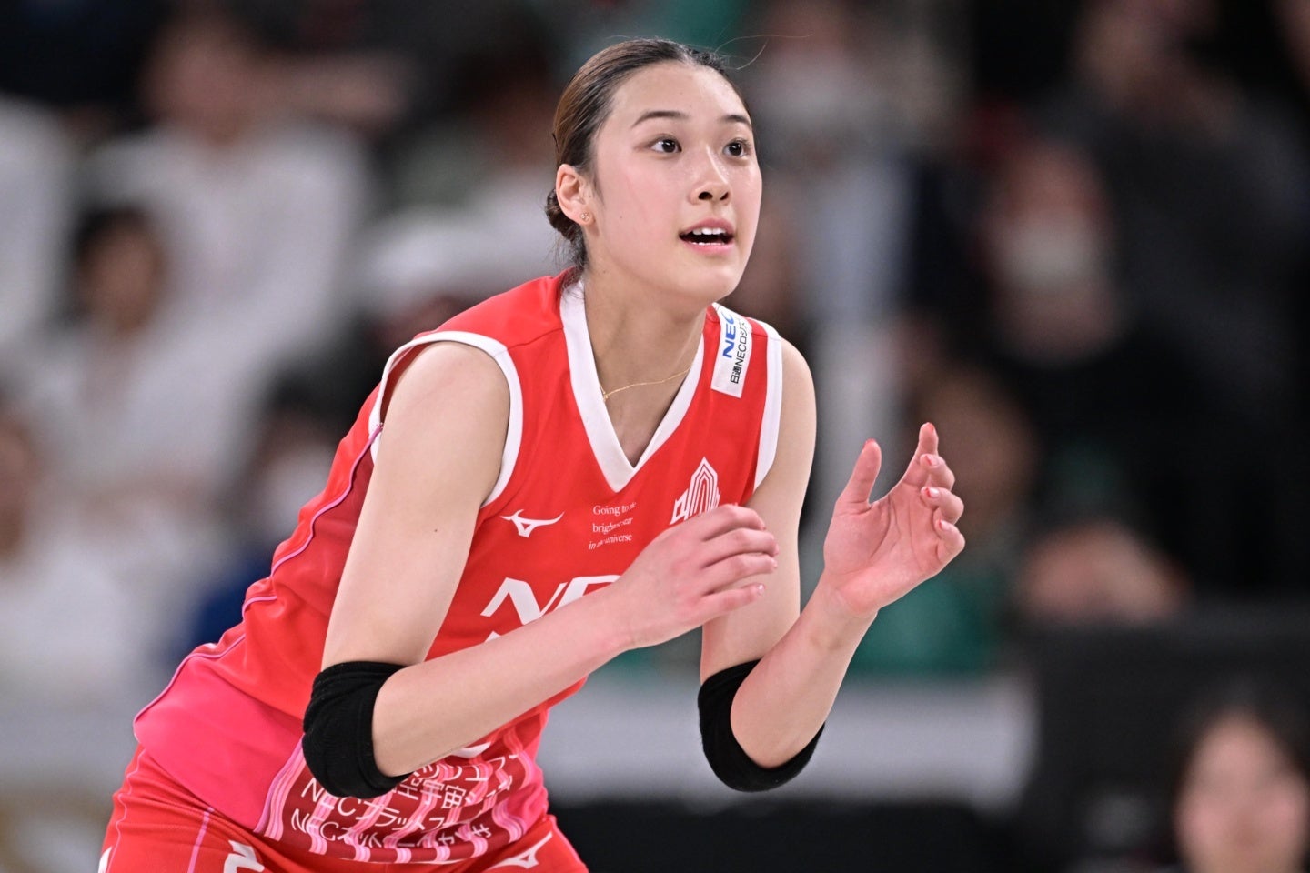 NECのエース佐藤。今季限りで退団し、来季はセリエＡに移籍する。写真：金子拓弥（THE DIGEST写真部）