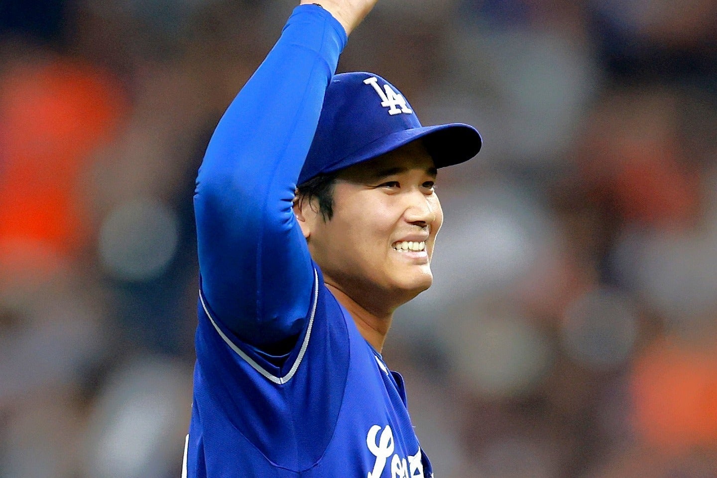 加入後20試合時点での防御率がドジャース史上３番目に優れている大谷。(C)Getty Images
