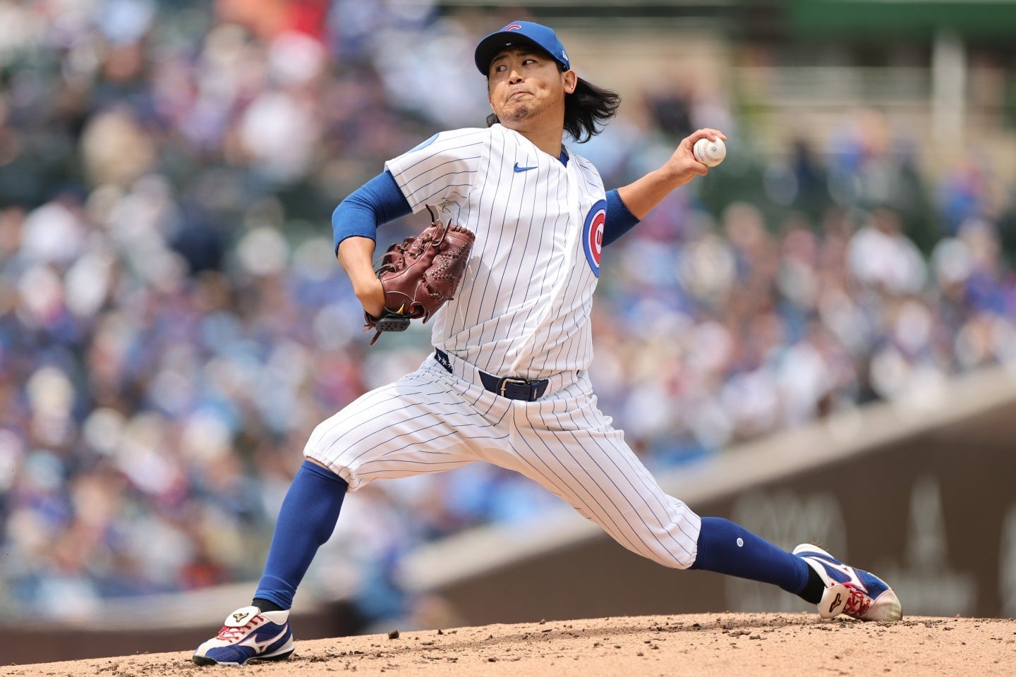 カブスの今永は６回を１失点。毎回10Kで４勝目を挙げた。(C)Getty Images