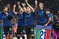 ３試合を残して21度目のセリエA優勝を果たしたインテル。(C)Alberto LINGRIA