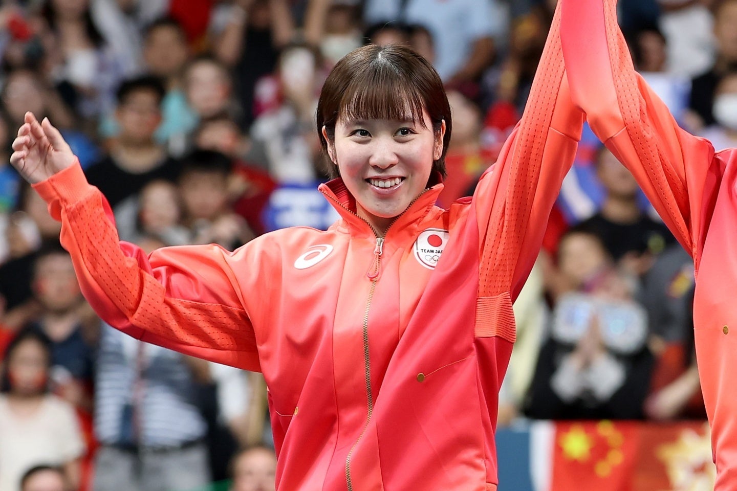 パリ五輪の卓球女子団体銀メダルの平野美宇。親友アスリートとの２Sが話題を集めている。(C)Getty Images