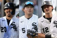 驚異的な打撃成績を記録している左からバルガス、村上、モンゴメリー。(C)Getty Images