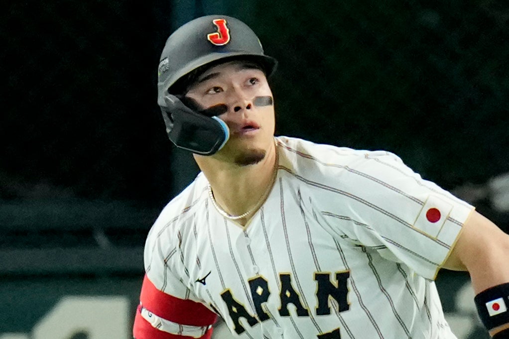 メジャー挑戦を目指している阪神の佐藤輝明。(C) Getty Images