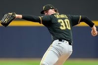 ロッキーズ戦で相手打線をねじ伏せたパイレーツのスキーンズ。(C)Getty Images