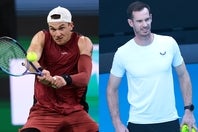 ドレイパー（左）は尊敬する元王者マリー（右）をチームに迎え、芝コートシーズンを戦う。(C)Getty Images