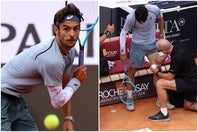 イタリア国際で左太ももを痛め、治療を受けながら４回戦を戦い抜いたムゼッティ。数週間の休養を余儀なくされることに…。(C)Getty Images
