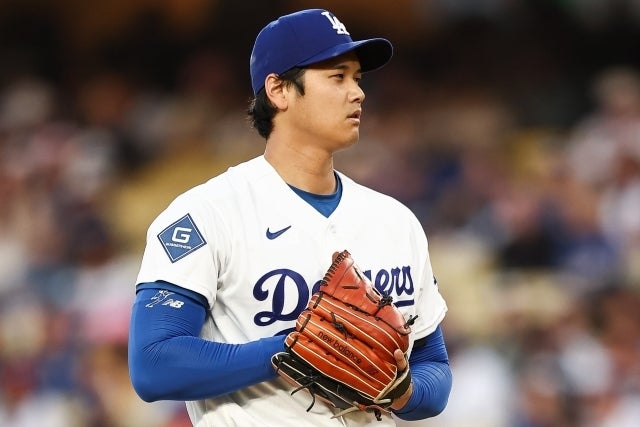 ジャイアンツ戦で７回無失点の好投を見せたドジャースの大谷。今季、全試合でQSを達成している。(C)Getty Images