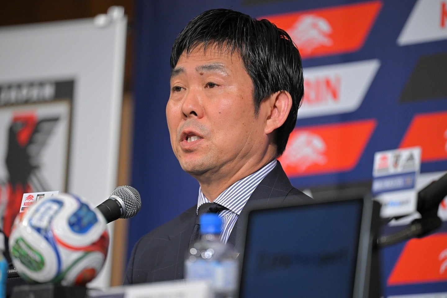 W杯初優勝を目標に掲げる日本代表。森保監督が26人のメンバーを発表した。写真：金子拓弥（THE DIGEST写真部）