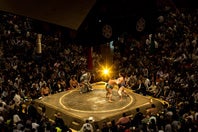 大相撲夏場所を現地観戦した人気芸人が話題になっている。 (C) Getty Images