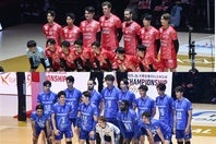 SVリーグ決勝の会場に五輪メダリストが観戦に訪れていた。写真：鈴木颯太朗