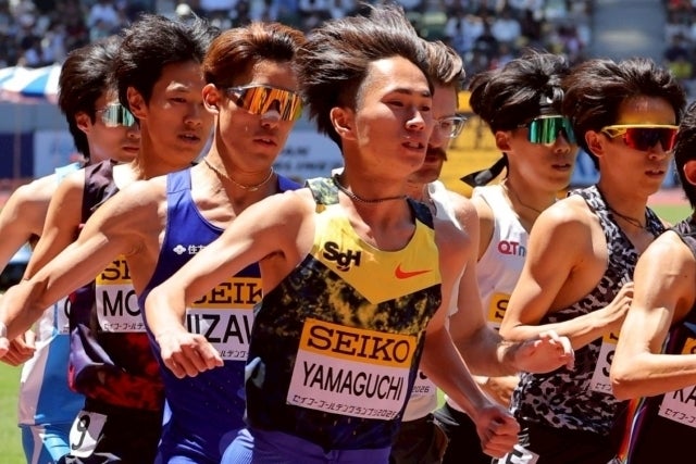 SGHの山口は男子1500メートルで４位に終わった。写真：梅月智史（THE DIGEST写真部）