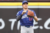 今季は投手で安定した投球を披露している大谷。次回登板日が決まった。(C)Getty Images