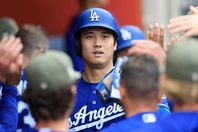 ドジャースの大谷は５打数３安打の猛打賞を記録した。(C)Getty Images