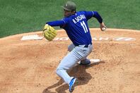 快投を披露したドジャースの佐々木。(C)Getty Images