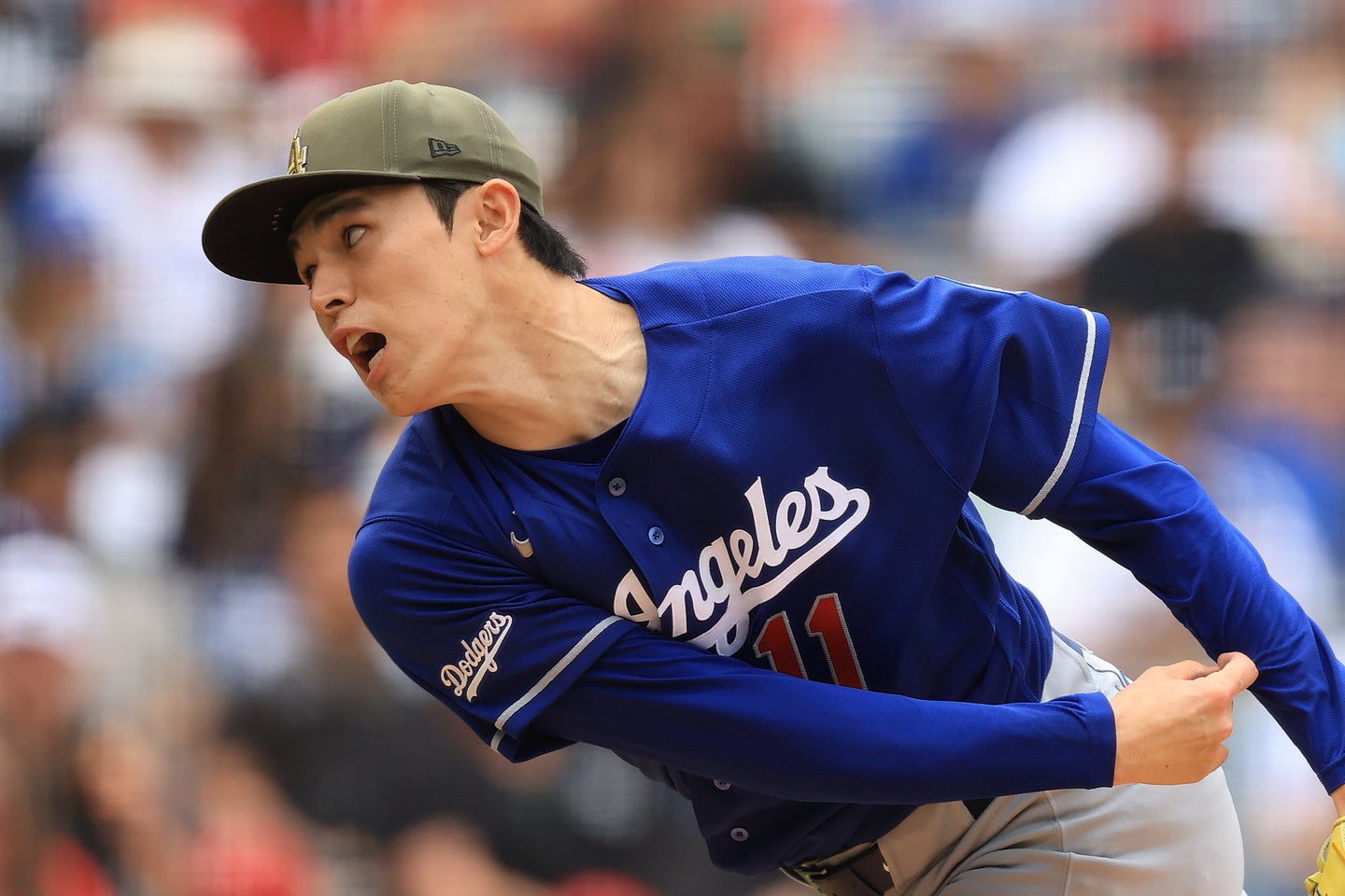 ドジャースの佐々木朗希が好投。米球界からも高評価だ。(C)Getty Images
