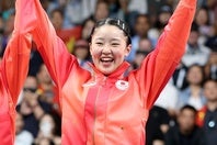 卓球の張本美和。SNSに投稿したアイドルの推し活が話題になった。(C) Getty Images