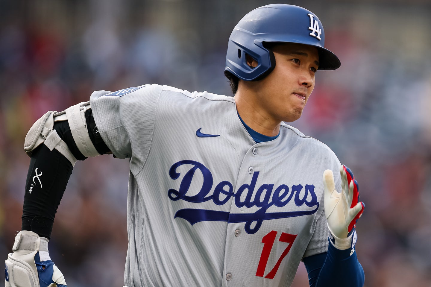 ドジャースの大谷翔平が快足を披露した。(C) Getty Images