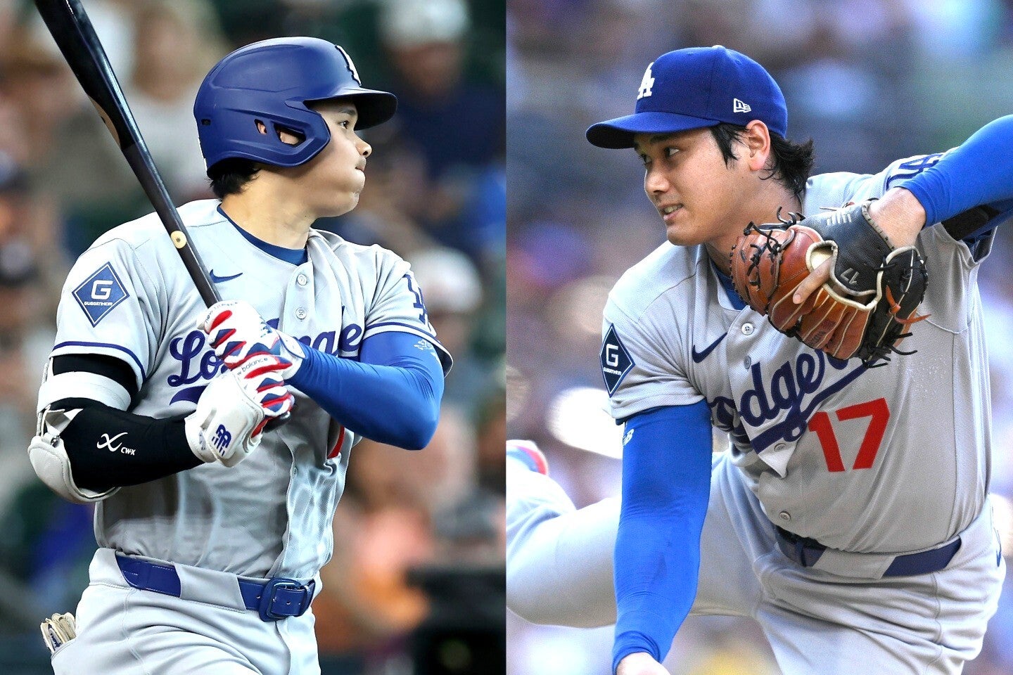 パドレス戦で４登板ぶりに二刀流で出場した大谷翔平。投打で躍動した。(C)Getty Images