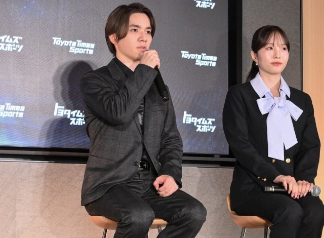 宇野氏（左）と本田氏（右）が競技復帰を発表。2030年の冬季五輪出場を目指す。写真：鈴木颯太朗