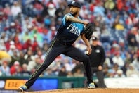 連続無失点を37回２／３まで伸ばしているフィリーズ左腕のサンチェス。(C)Getty Images