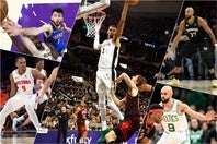 ウェンバンヤマ(中央)を筆頭に、今季のトップディフェンダーが顔を揃えた。(C)Getty Images