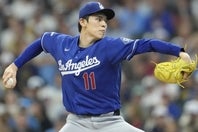 ブルワーズ戦で今季３勝目を挙げたドジャースの佐々木。(C)Getty Images