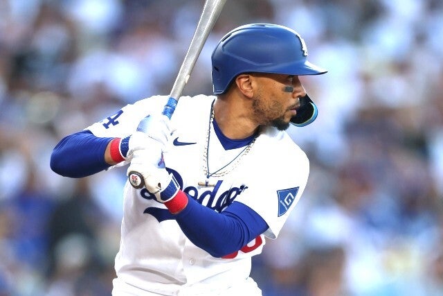 今季ここまで打率１割台にとどまっているドジャースのベッツ。(C)Getty Images