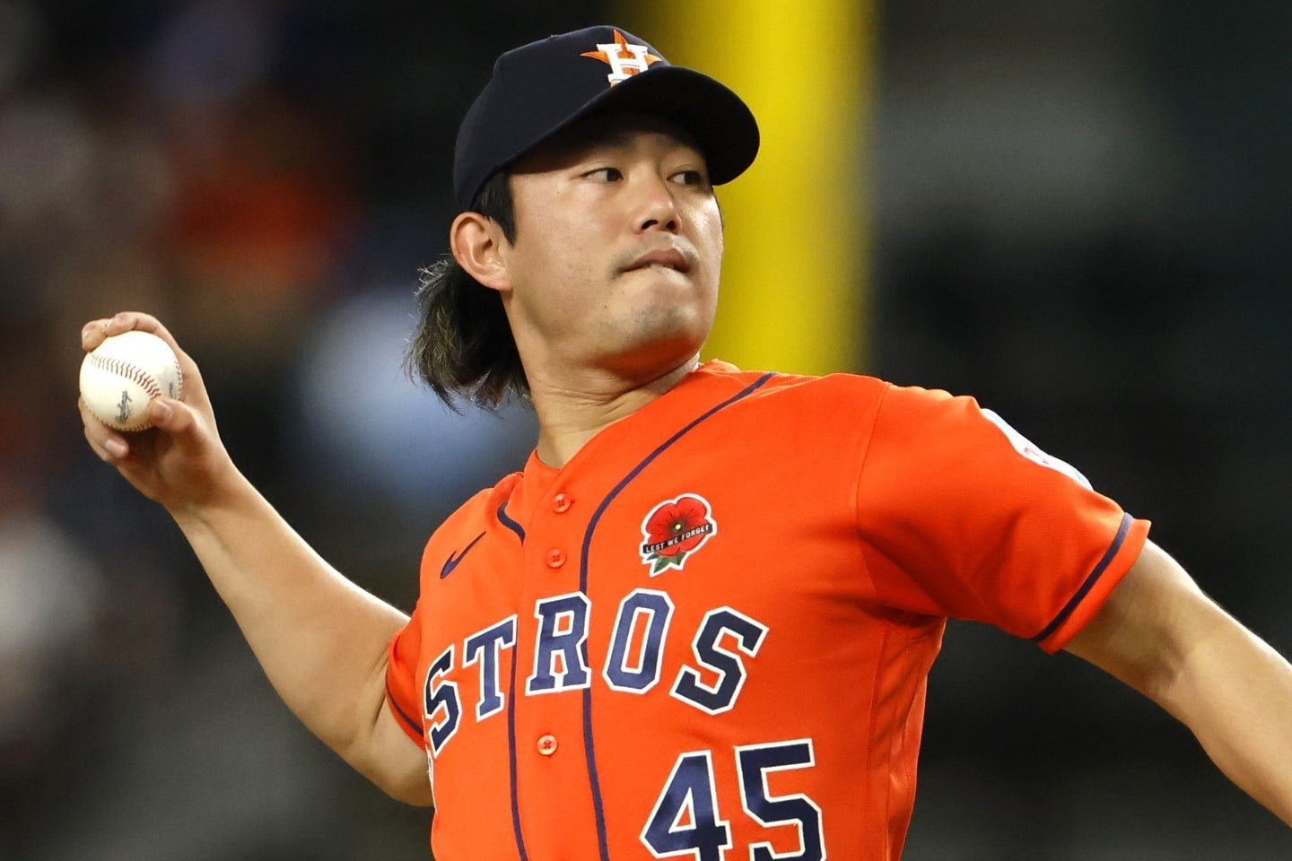 今井が先発した試合で、アストロズが継投によるノーヒットノーランを達成した。(C)Getty Images