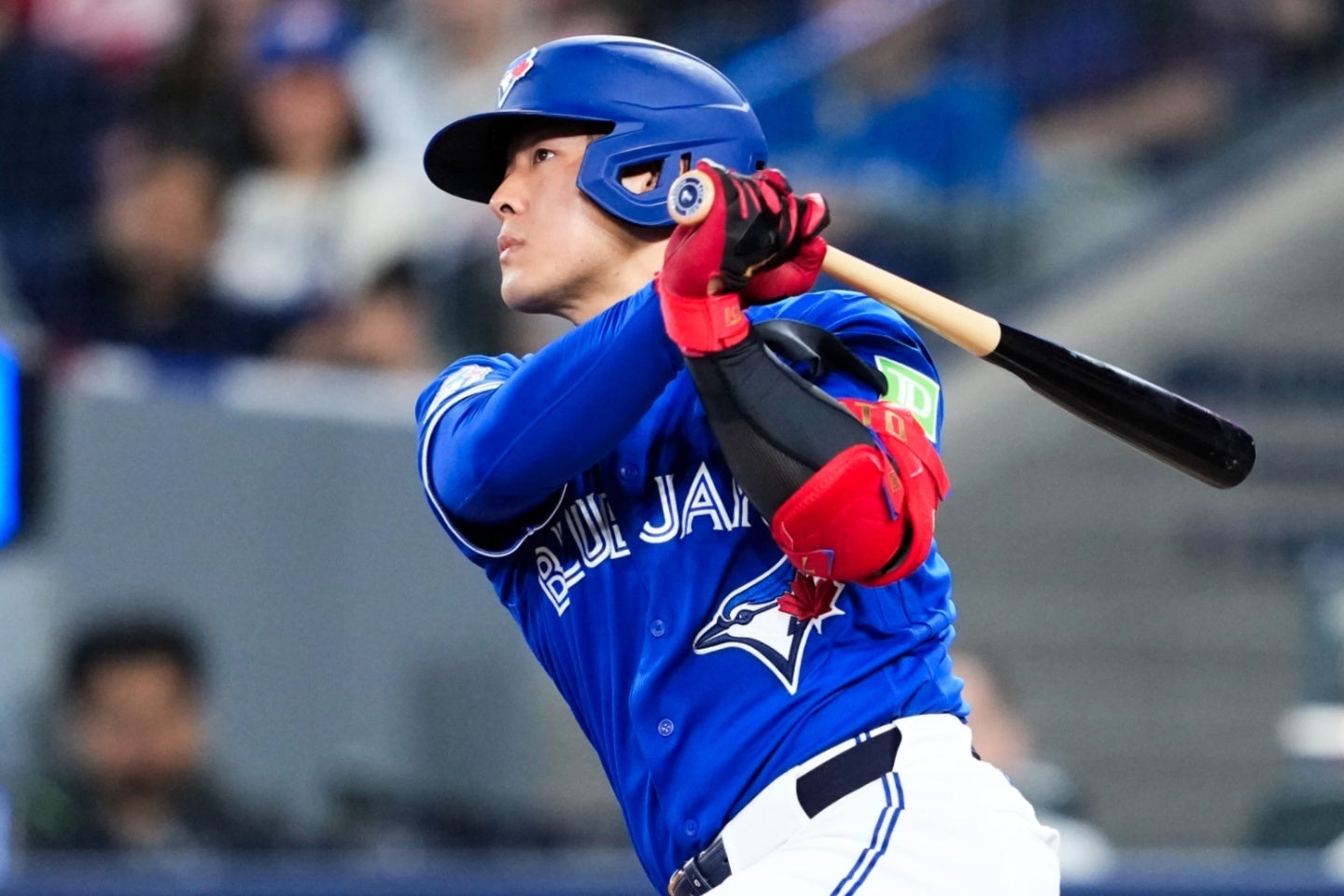 岡本は６回に決勝弾となる11号を放った。(C)Getty Images