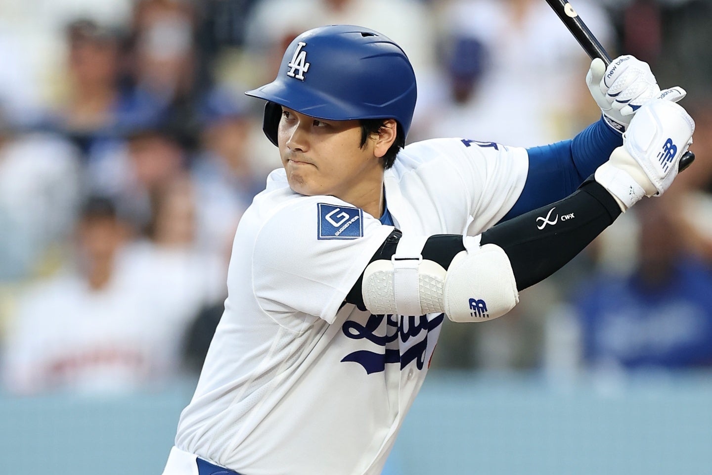 大谷は初回に先頭打者HRを放った。(C)Getty Images