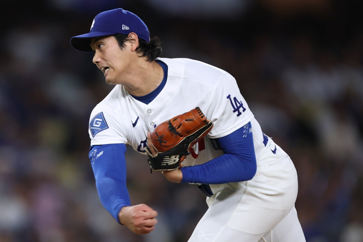 大谷は６回を無安打１失点に抑え今季５勝目を挙げた。(C)Getty Images