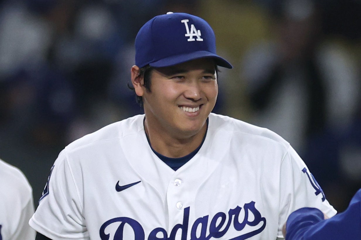 投手・大谷の試合中の様子が話題となっている。(C) Getty Images