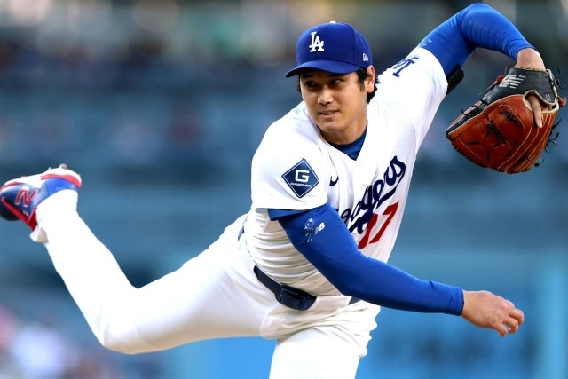 ロッキーズ戦で６回１失点と好投し、５勝目を挙げたドジャースの大谷。(C)Getty Images