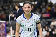 日本女子バドミントンの次代を担う宮崎。国内だけでなく海外ファンも急増中のようだ。写真：鈴木颯太朗