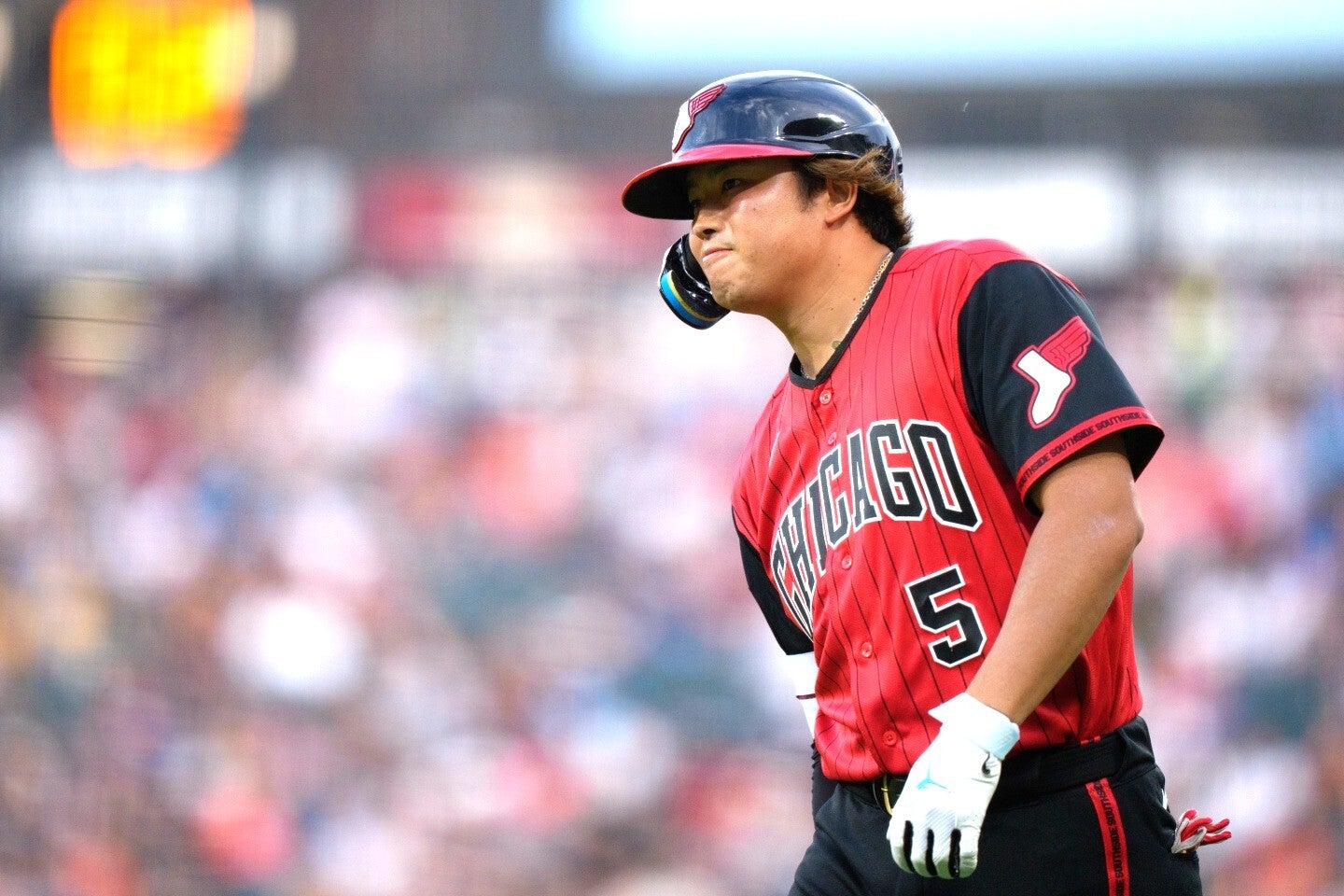 村上は右太もも裏を痛めて10日間のIL入りした。(C)Getty Images