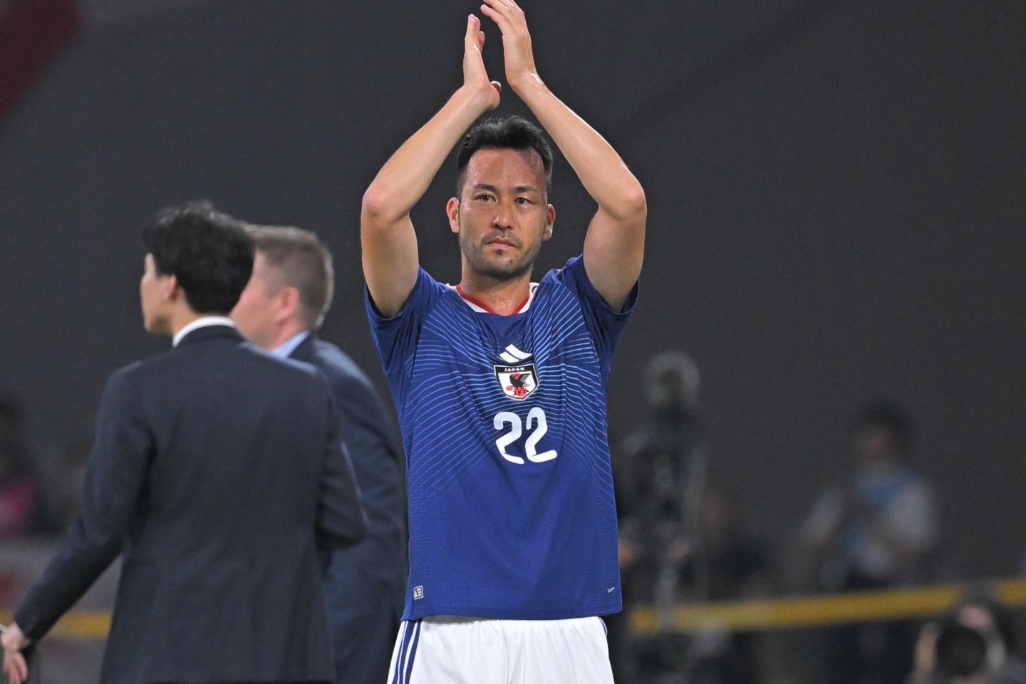 アイスランド戦でスタメン出場した吉田麻也。写真：金子拓弥（THE DIGEST写真部）