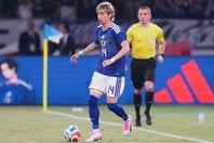 伊東純也ら日本代表がアイスランド代表と国立で対戦している。(C)THE DIGEST