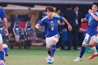 36分、久保がボレーでゴールを狙ったが、GKに防がれた。(C)THE DIGEST