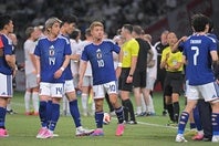 アイスランドと国際親善試合に臨んだ日本代表。写真：金子拓弥（THE DIGEST写真部）