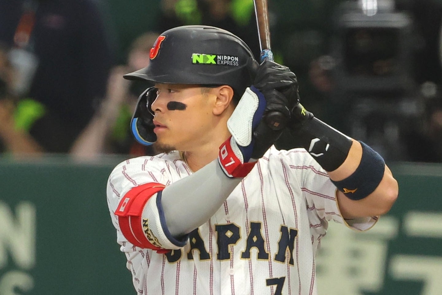 米メディアの注目を集めている阪神の佐藤輝明。侍ジャパンの一員としてWBCにも出場している。写真：梅月智史（THE DIGEST写真部）
