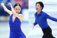 映画「ラ・ラ・ランド」を披露する青木祐奈と友野一希。写真：金子拓弥（THE DIGEST写真部）