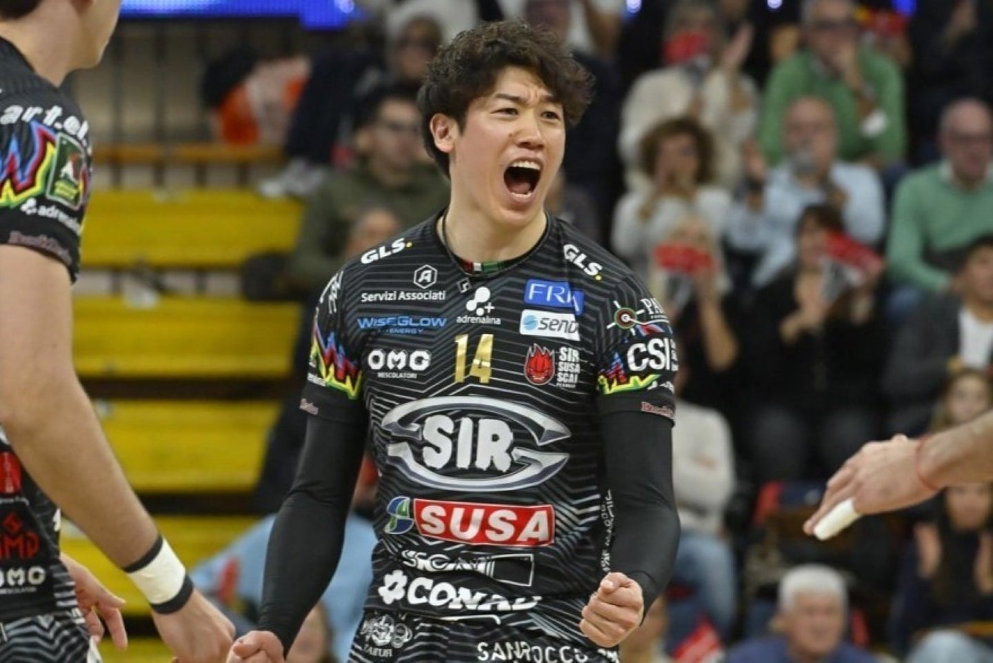 石川祐希がペルージャを退団。２シーズンにわたってプレーし、６つのタイトルを手にした。画像提供：Sir Susa Scai Perugia