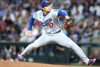 ダイヤモンドバックス戦で６勝目を挙げたドジャースの大谷。(C)Getty Images