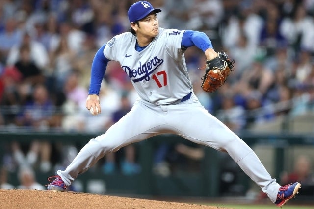 ダイヤモンドバックス戦で６勝目を挙げたドジャースの大谷。(C)Getty Images