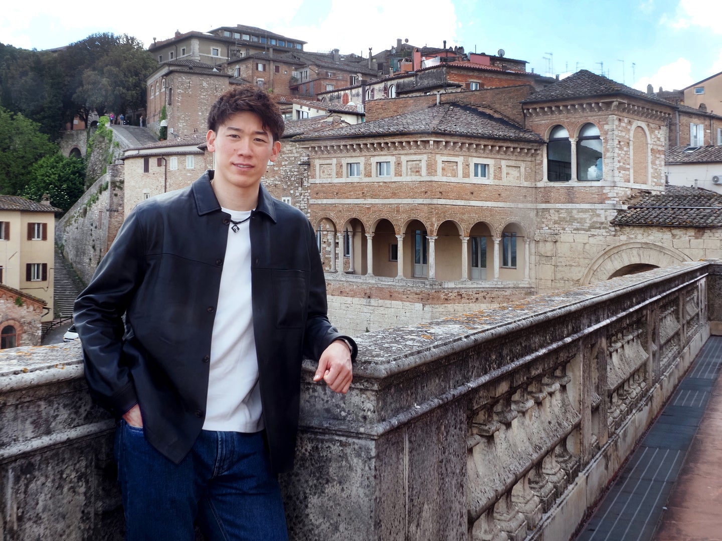 単独インタビューに応じてくれたバレーボール日本代表の石川祐希。<br />
取材協力：イタリア国立ペルージャ外国人大学<br />
撮影：Adriano Scognamillo