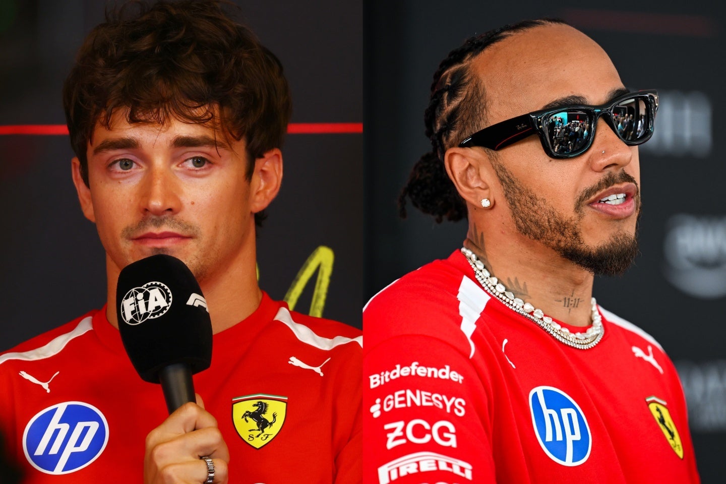 好調なスタートを切ったルクレール（左）とハミルトン（右）。(C)Getty Images