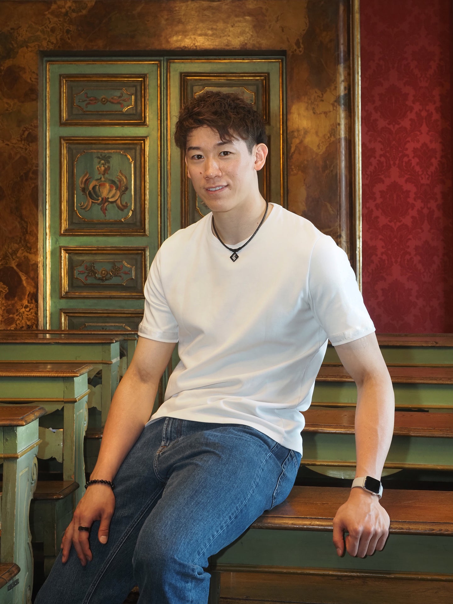 日本代表主将としてVNLに臨む石川祐希。<br />
取材協力：イタリア国立ペルージャ外国人大学<br />
撮影：Adriano Scognamillo