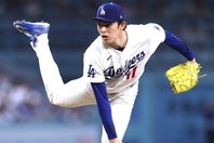 エンジェルス戦で好投したドジャースの佐々木。(C)Getty Images