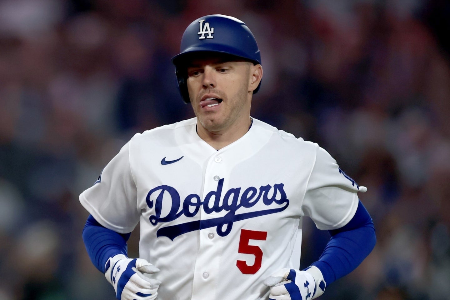 サヨナラアーチを放ったドジャースのフリーマン。(C)Getty Images